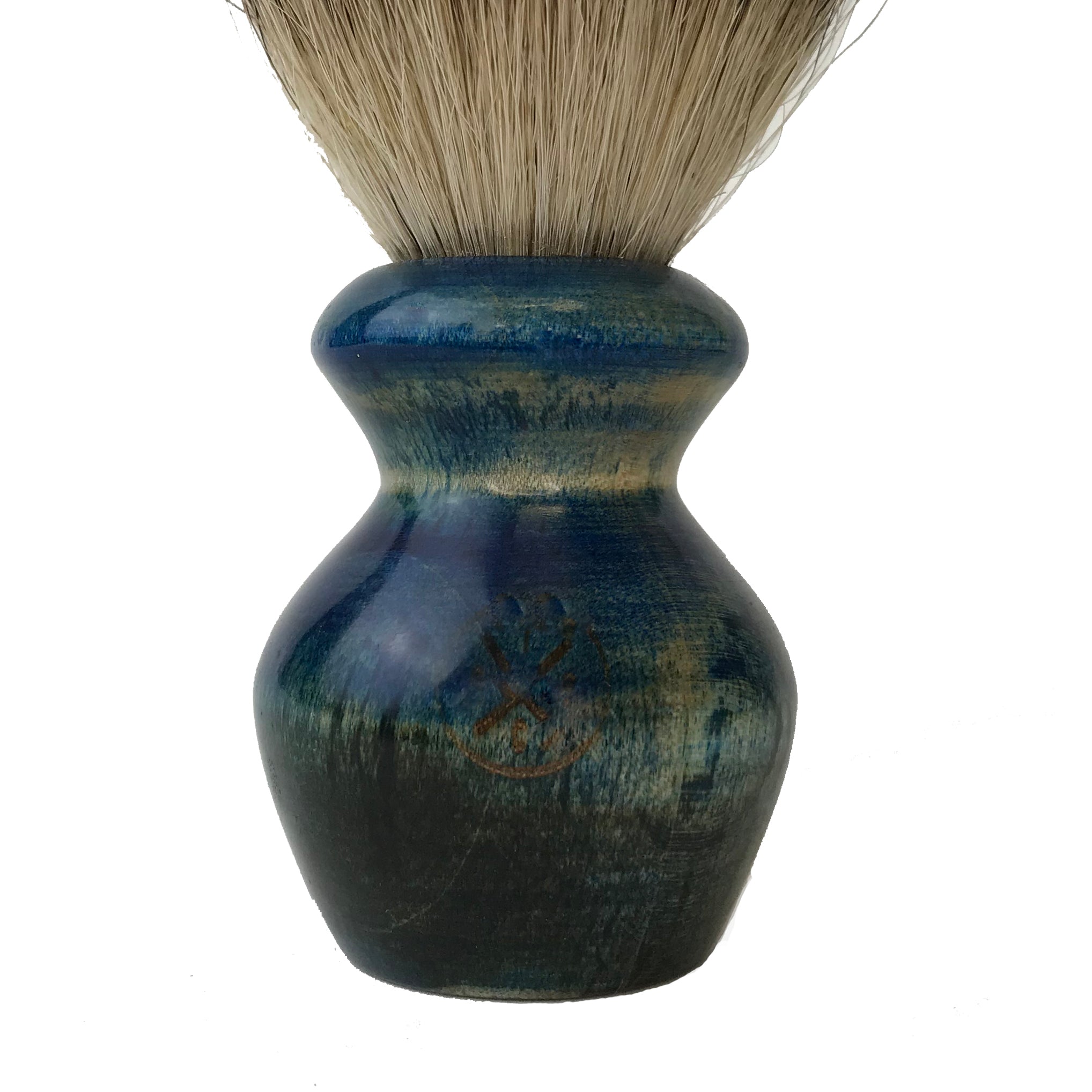 CTSC Original Shave Brush- Silver Maple, Blue & Teal